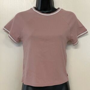 Levi's Pink and White Slim Fit Tee